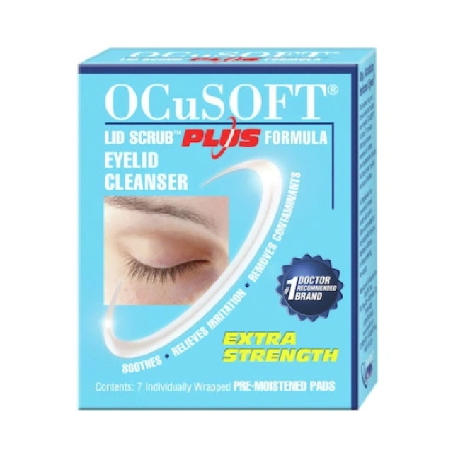 Ocusoft Lid Scrub Plus Εμποτισμένα πανάκια για την υγιεινή των βλεφάρων 7 τμχ