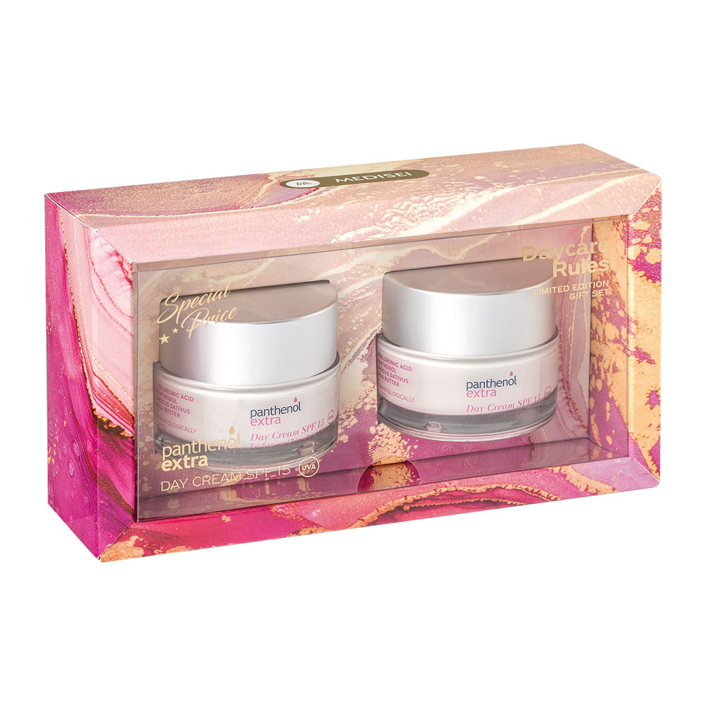 Panthenol Extra Promo Day Cream SPF15 Ενυδατική Κρέμα Ημέρας, 2x50ml
