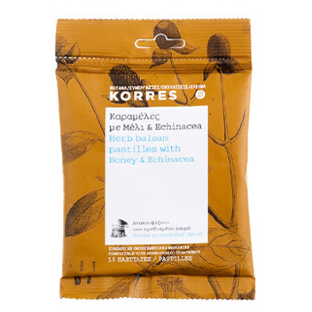 Korres Καραμέλες με Μέλι & Echinacea, 15 παστίλιες