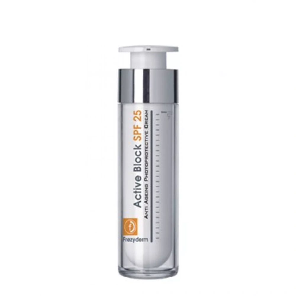 Frezyderm Active Block SPF25 Αντιγηραντική Κρέμα Ημέρας με Αντηλιακή Προστασία, 50ml