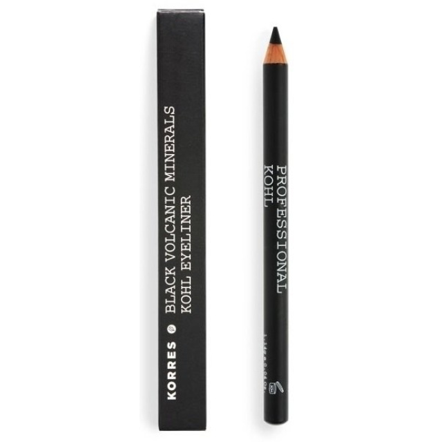 Korres Professional Kohl Eyeliner Σταθερό Αποτέλεσμα, Μαύρο 01, 0,04Fl. Oz. 1,14m