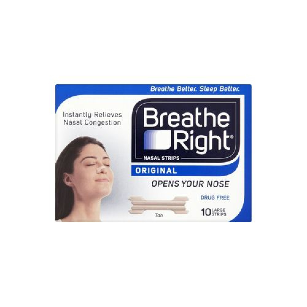 Breath Right Original Ρινικές Ταινίες Ανακούφισης Από Τη Ρινική Συμφόρηση Large 10τμχ