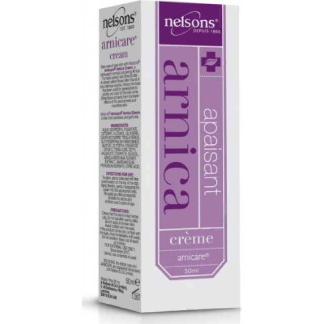 Nelsons Arnica Soothing Cream Κρέμα Άρνικας Για Ανακούφιση Και Αναζωογόνηση 50ml