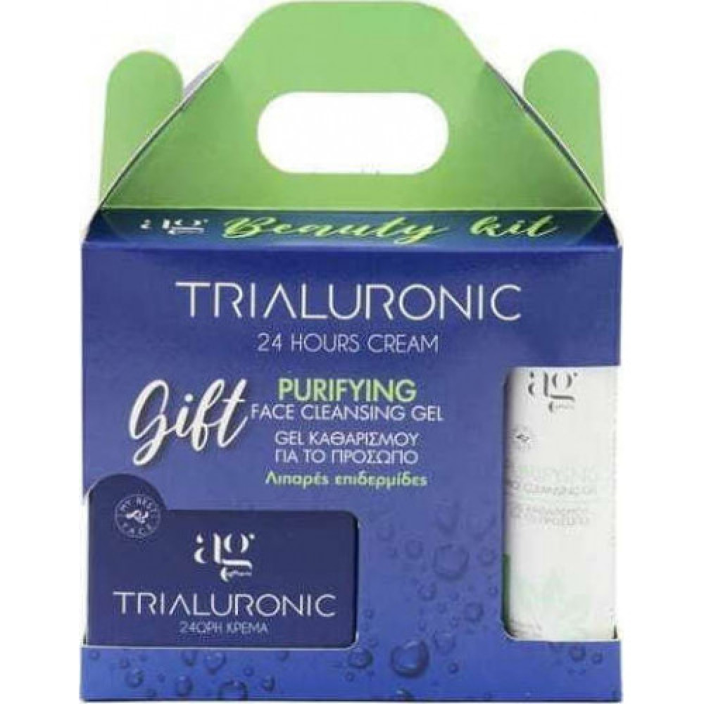 agPharm "Beauty Kit Gift" Promo Pack Trialuronic 24H Face Cream 50ml + Purifying Cleansing Gel 100ml [1+1 Δώρο] 2τμχ