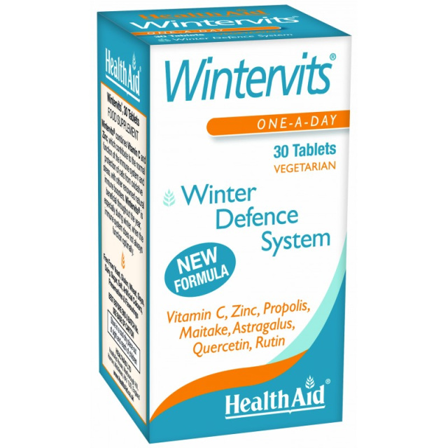 Health Aid Wintervits Vitamin C - Zinc - Propolis - Maitake - Astragalus, 30 ταμπλέτες