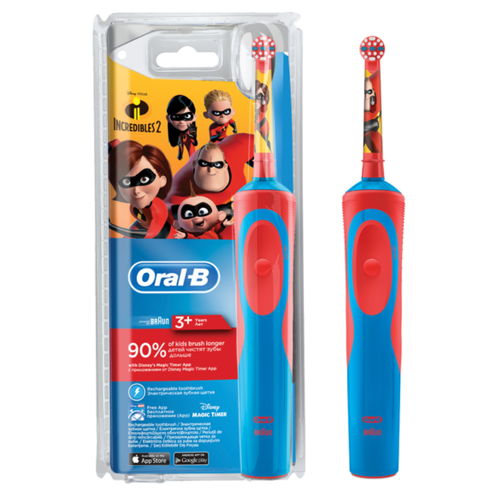 Oral B Kids Ηλεκτρική Οδοντόβουρτσα 3+ Ετών Disney Incredibles2 1τμχ