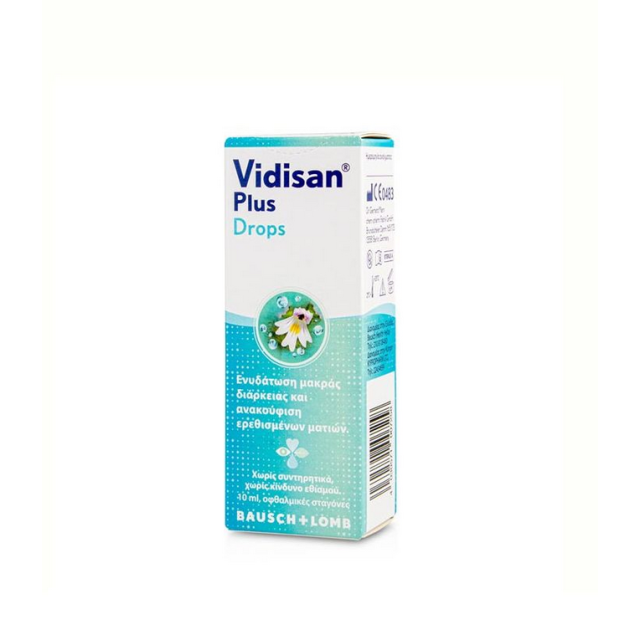 Bausch & Lomb Vidisan Plus Drops Οφθαλμικές Σταγόνες για Ερεθισμένα Μάτια, 10ml
