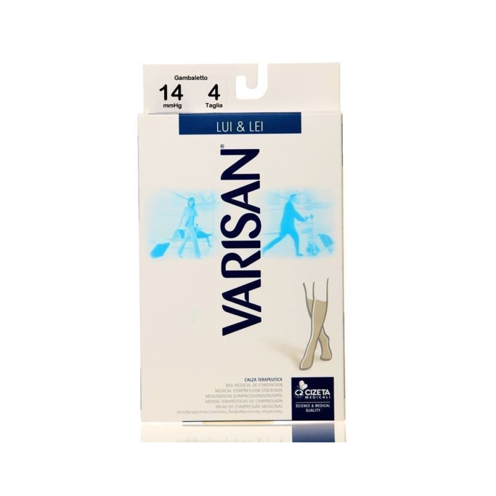 Varisan Lui & Lei Blu Κάλτσες Διαβαθμισμένης Συμπίεσης Κάτω Γόνατος 14 mmHg 561 ΓΚΡΙ.