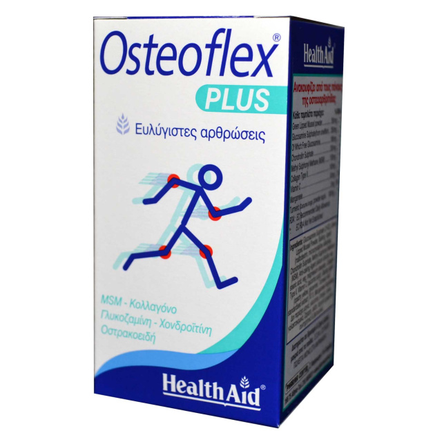 Health Aid OSTEOFLEX PLUS Glucosamine - Chondroitin - MSM - Collagen, 60 ταμπλέτες