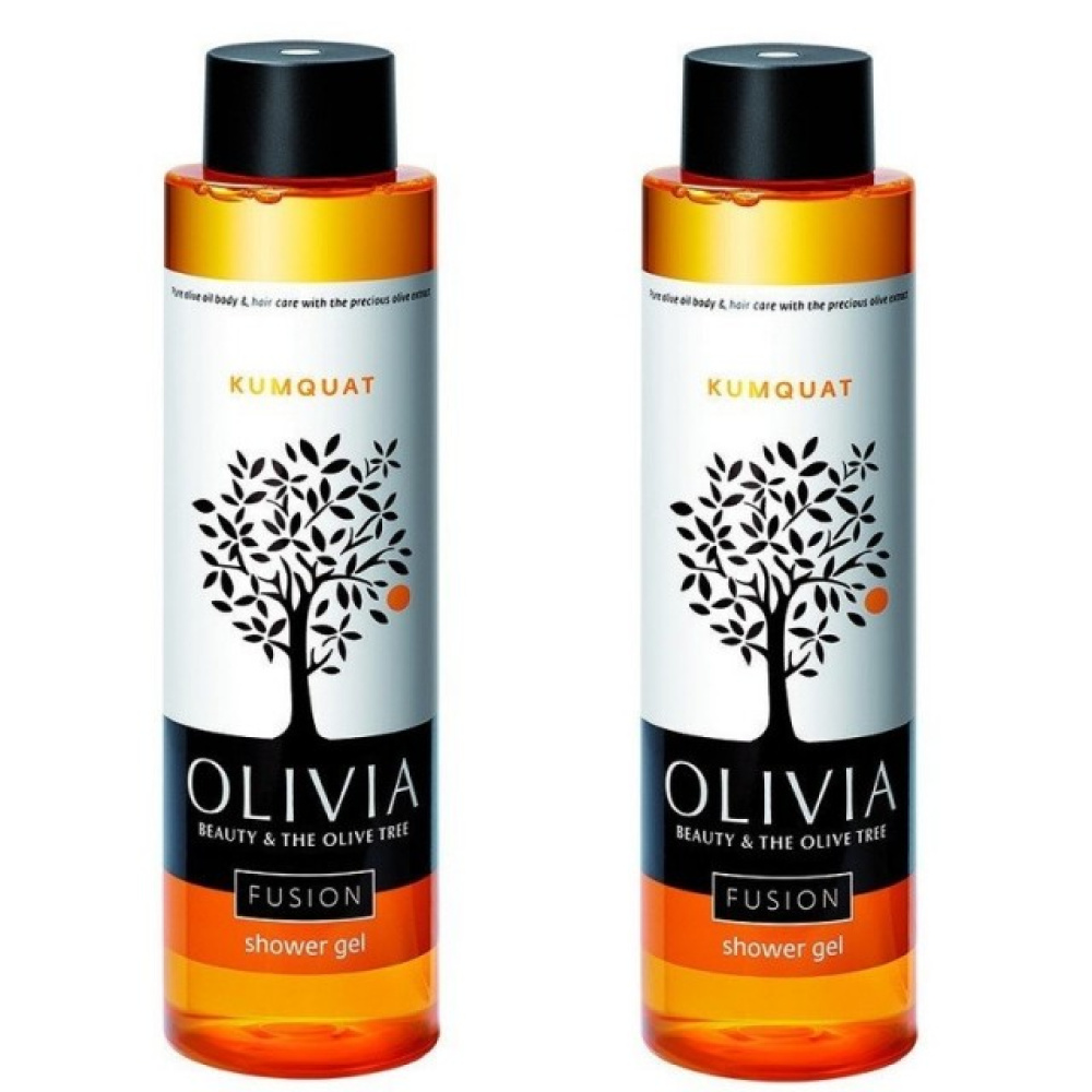 Olivia Promo Fusion Shower Gel Kumquat, Αφρόλουτρο Κουμ Κουατ με Εκχυλίσματα Ελιάς 2x300ml 1+1 ΔΩΡΟ