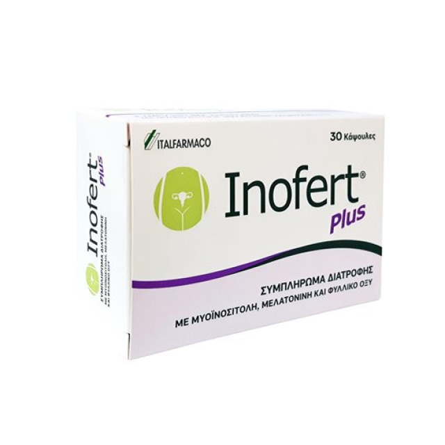 Inofert Plus Συμπλήρωμα Διατροφής για την αύξηση της Γυναικείας Γονιμότητας, 30 caps