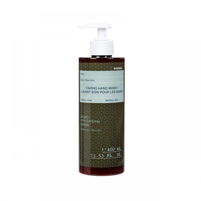 Korres Caring Hand Wash Απαλό Υγρό Σαπούνι Χεριών με Αλόη, 400ml