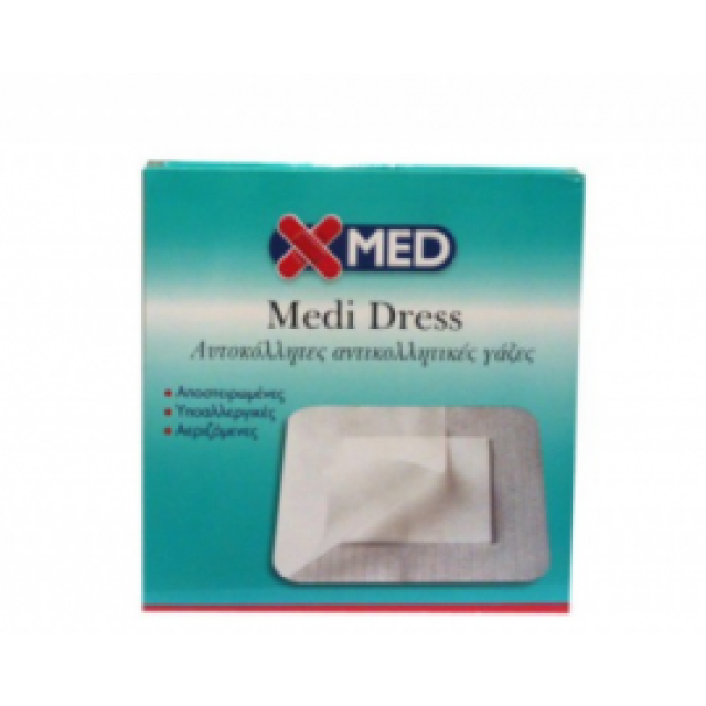 Medisei X-Med Medi Dress Αυτοκόλλητες - Αντικολλητικές Γάζες 10cm x 25cm 3 Τεμάχια ανά Κουτί