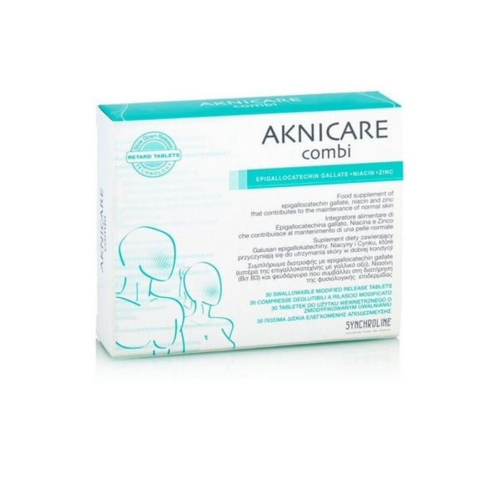 Synchroline Aknicare Combi Συμπλήρωμα Διατροφής για Διατήρηση της Φυσιολογικής Επιδερμίδας, 30 tabs