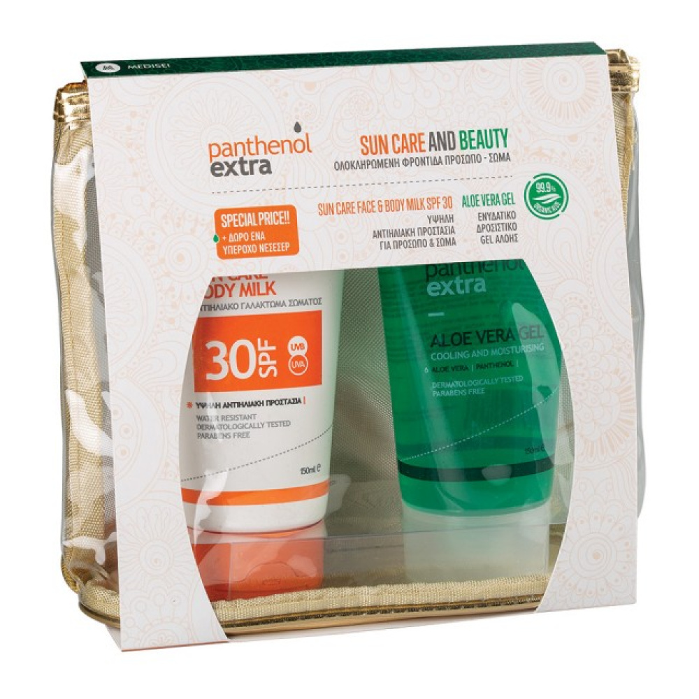 Panthenol Extra Promo Sun Care Face and Body Milk SPF30 150ml & ΔΩΡΟ Aloe Vera Gel 150ml