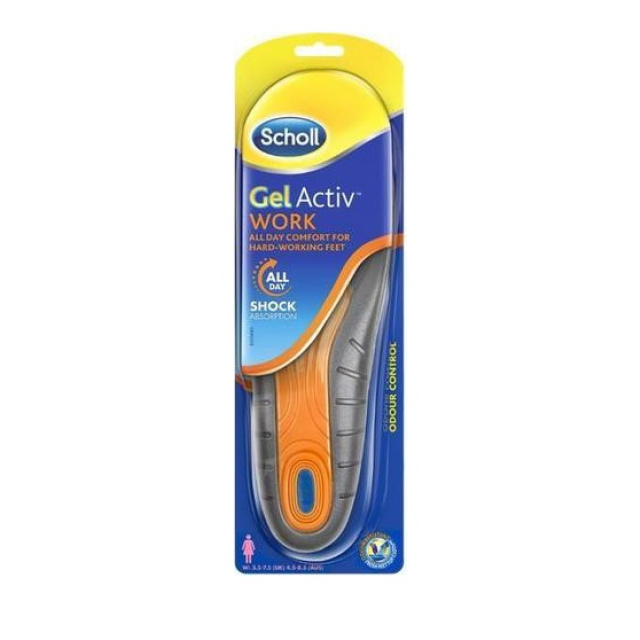 Scholl Gel Activ Work Γυναικείοι Ανατομικοί Πάτοι (Νο 35.5-40.5)