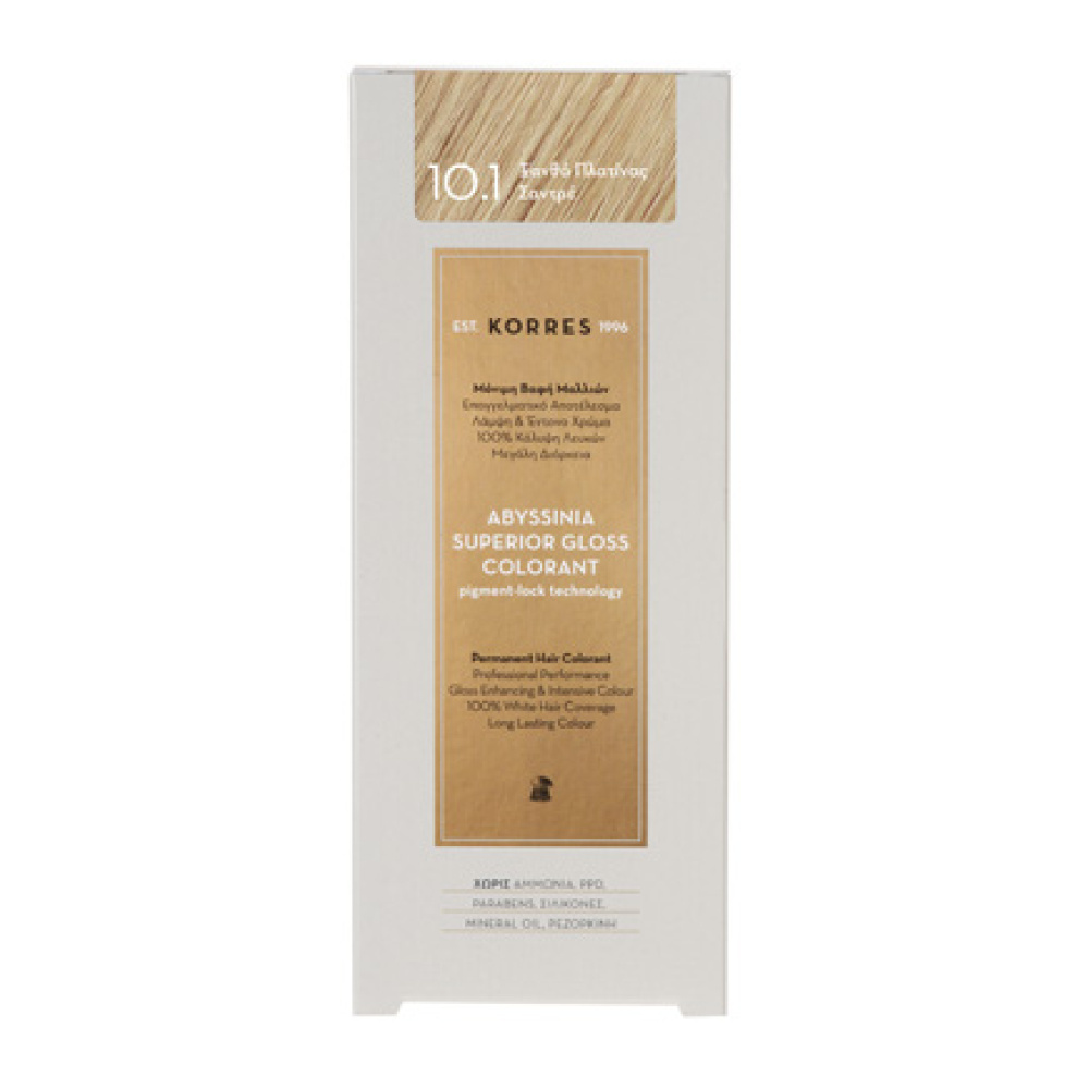 KORRES Abyssinia Superior Gloss Colorant 10.1 Ξανθό Πλατίνας Σαντρέ 50ml