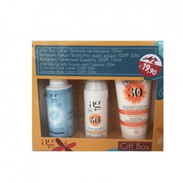 Ag Pharm Promo Pack με Face Sunscreen, 50ml & After Sun, 100ml & Sunscreen Face & Body Milk, 100ml