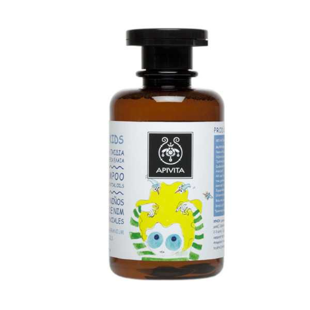 Apivita School Kids Σαμπουαν Με Neem Iol&αιθερια Ελαια 250ml
