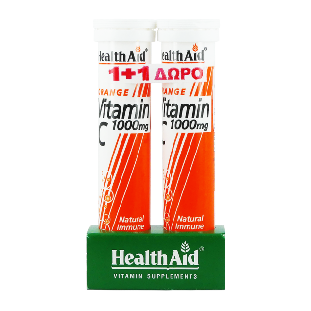 HEALTH AID A to Z Αctive Multivitamis+Q10 -Tutti Frutti 20's & Vitamin C 1000mg - Orange 20's