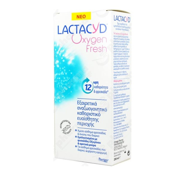 Lactacyd Oxygen Fresh Αναζωογονητικό Καθαριστικό Ευαίσθητης Περιοχής 200ml