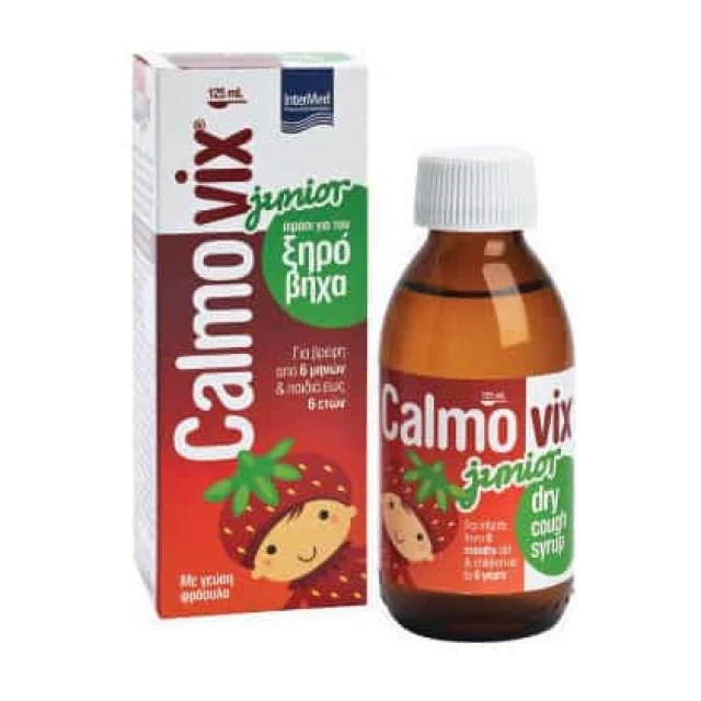 Intermed Calmovix Junior Σιρόπι για την Ανακούφιση του Ξηρού Βήχα για Βρέφη & Παιδιά από 6 Μηνών έως 6 Ετών, 125ml