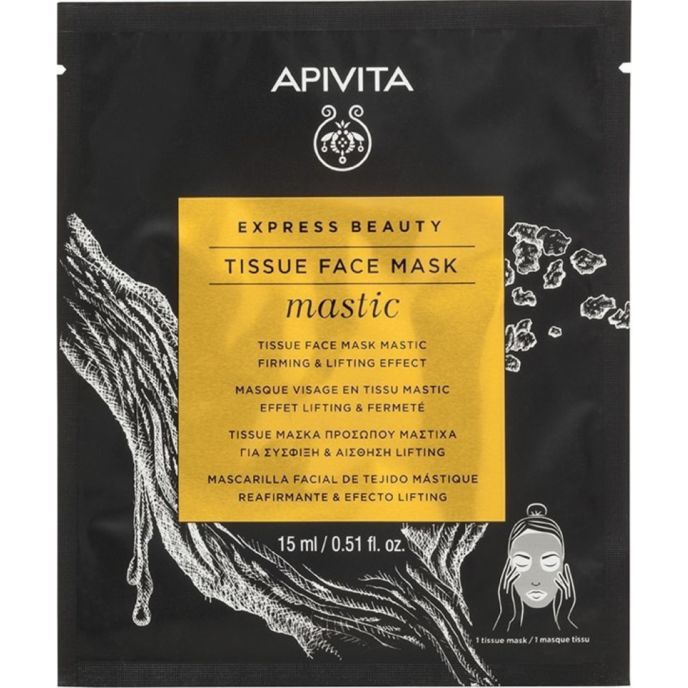 Apivita Express Beauty Tissue Μάσκα Προσώπου με Μαστίχα για Σύσφιξη 15ml