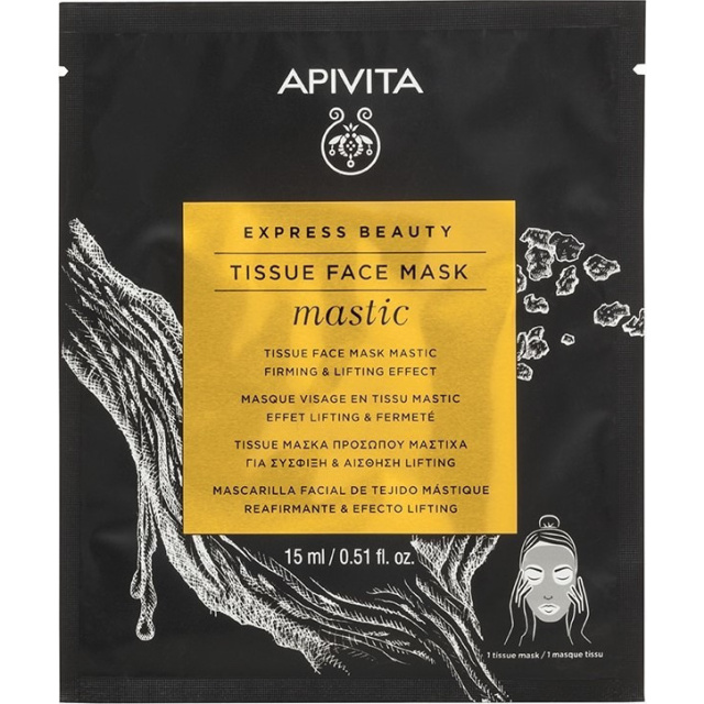 Apivita Express Beauty Tissue Μάσκα Προσώπου με Μαστίχα για Σύσφιξη 15ml