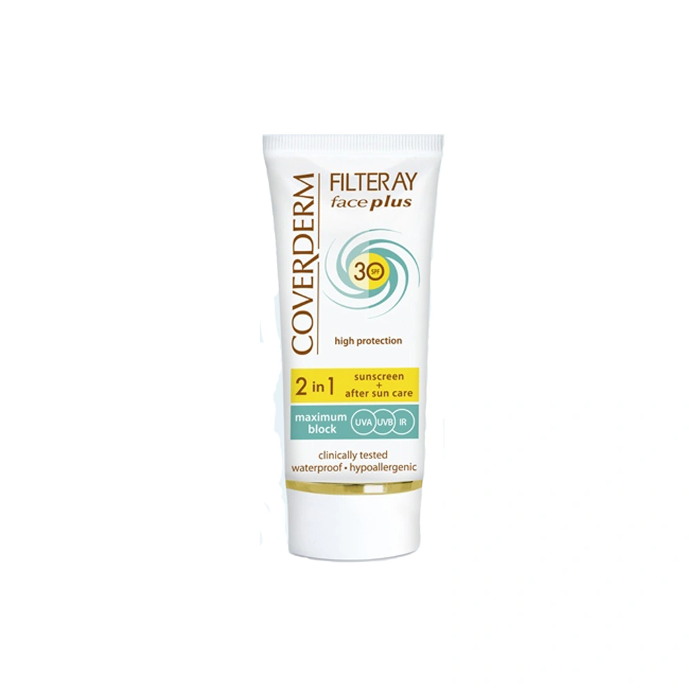 COVERDERM Filteray Face Plus 2 In 1 Sunscreen & After Sun Care Dry/Sensitive Skin SPF30 50ml