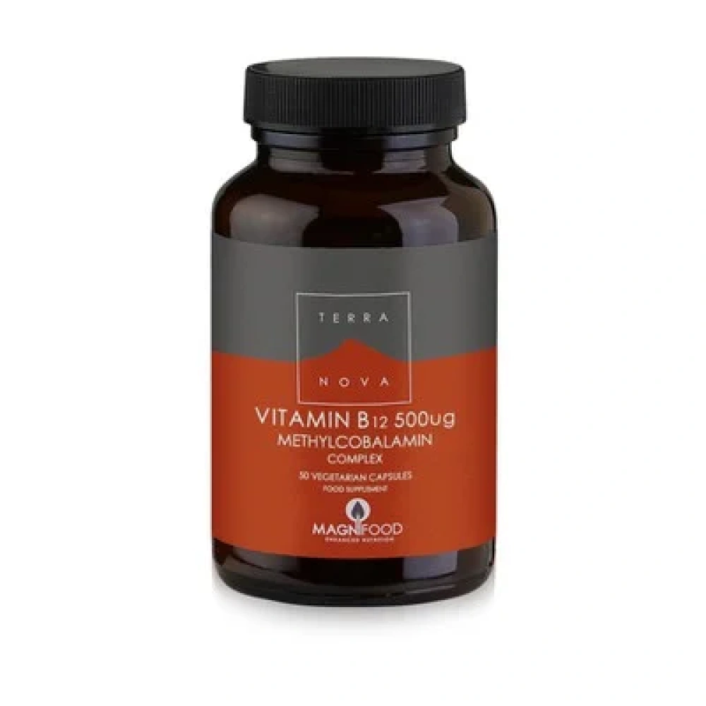 Terranova Vitamin Β12 500 μg Complex Μοναδική Σύνθεση Βιταμίνης Β12 για Μέγιστη Απορρόφηση, 50 caps