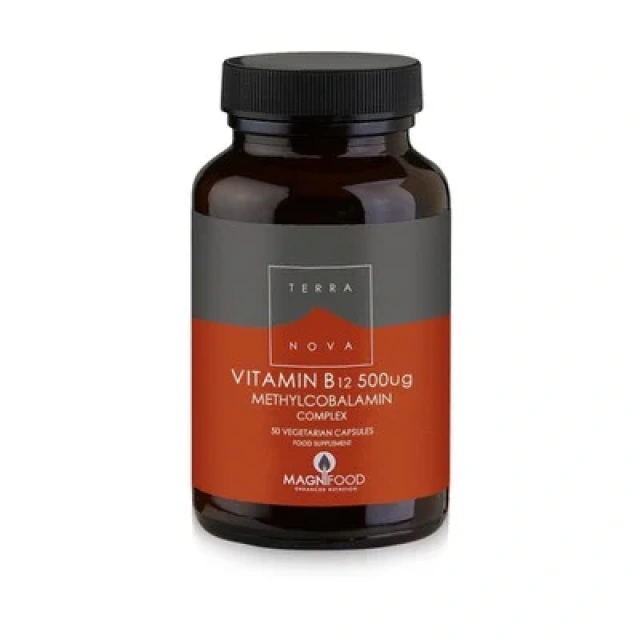 Terranova Vitamin Β12 500 μg Complex Μοναδική Σύνθεση Βιταμίνης Β12 για Μέγιστη Απορρόφηση, 50 caps