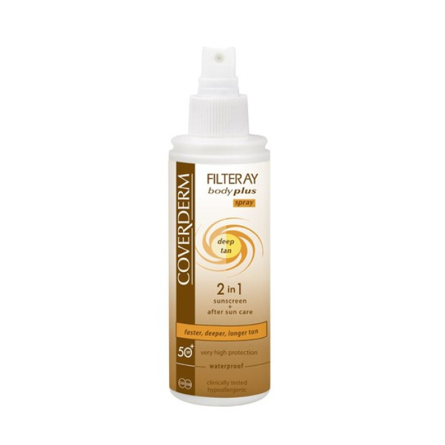 Coverderm Filteray Body Plus Deep Tan Spray Spf 50+ 100ml