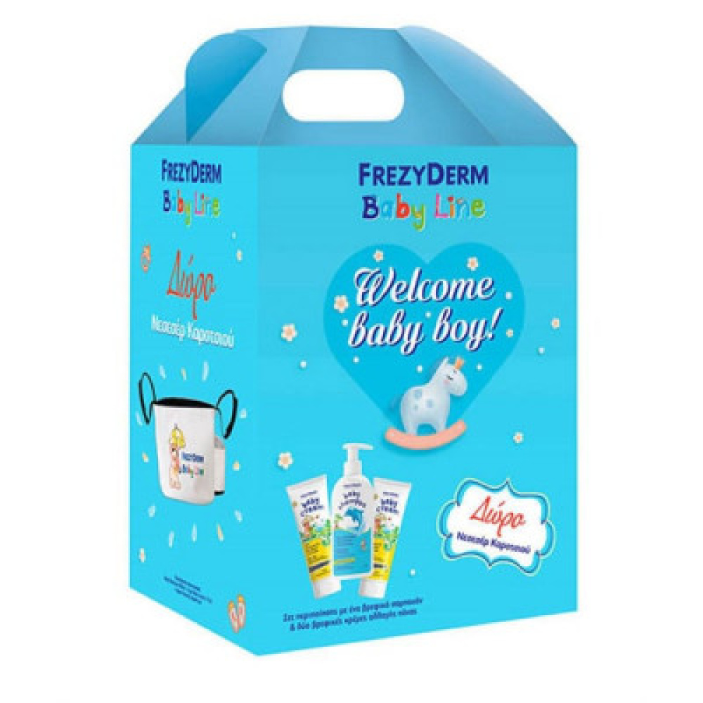 Frezyderm Set Welcome Baby Boy Baby Shampoo 300ml + Baby Cream 2x175ml + Δώρο Νεσεσέρ Καροτσιού 1τμχ