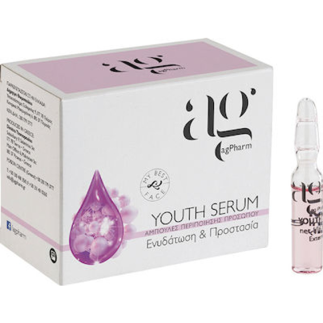 AG Pharm Youth Serum Ορός σε Αμπούλα για Ενυδάτωση & Προστασία, για μικτές & λιπαρές επιδερμίδες, 1amp x 2ml