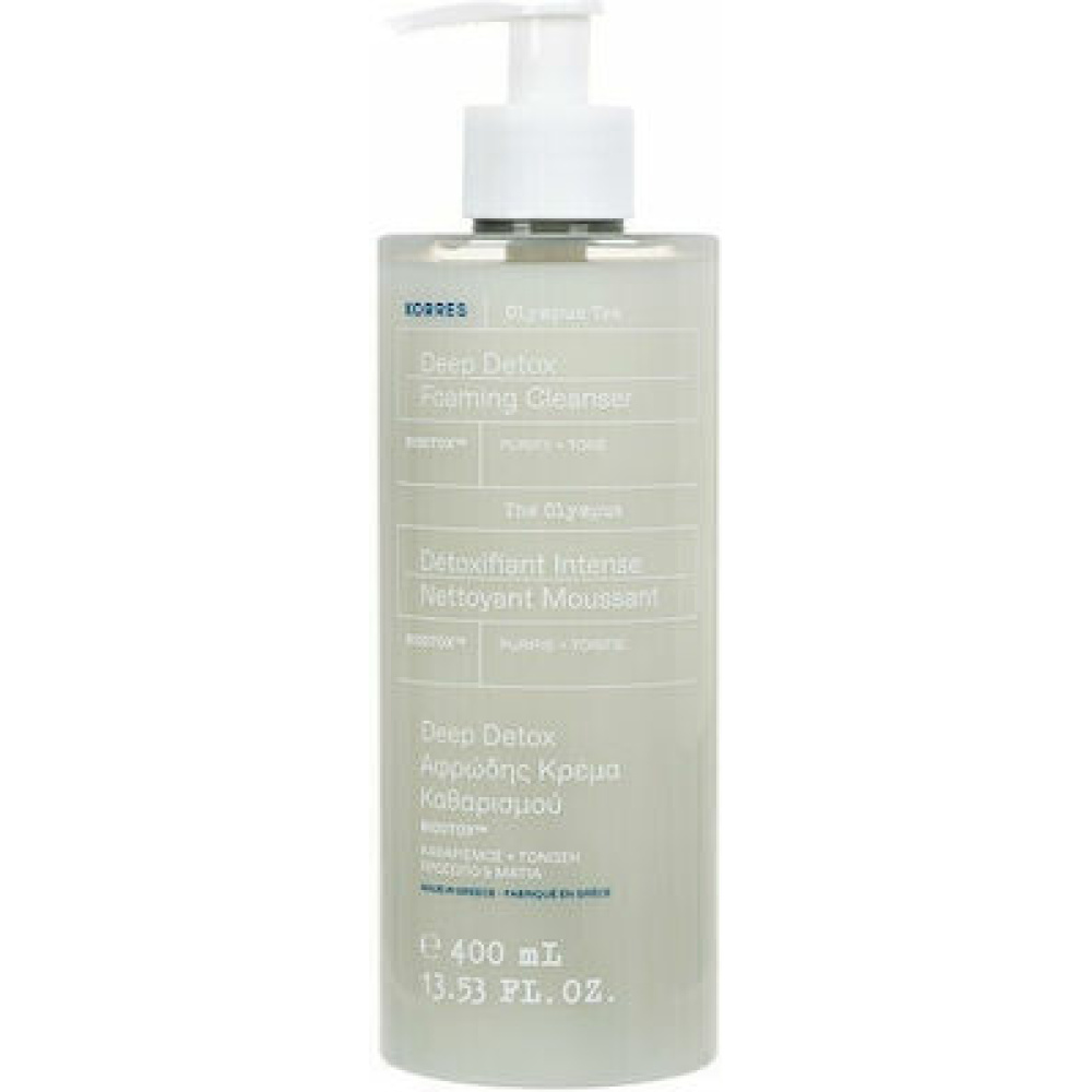 Korres Τσαϊ του Ολύμπου Deep Detox Foaming Cleanser 400ml