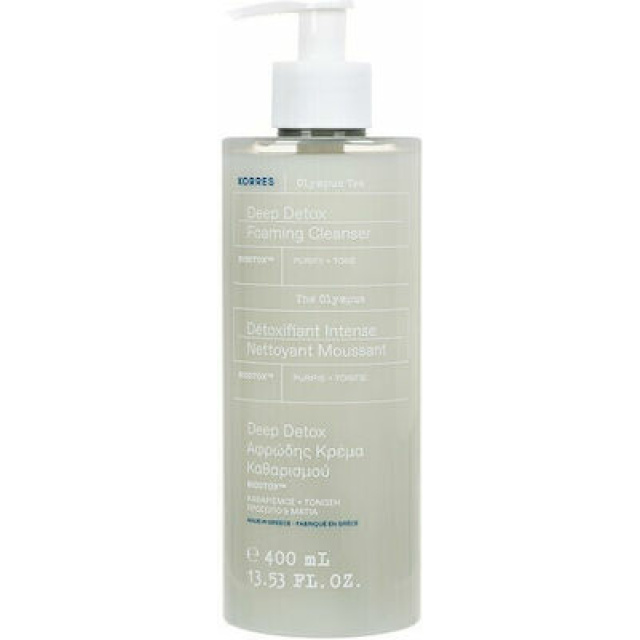 Korres Τσαϊ του Ολύμπου Deep Detox Foaming Cleanser 400ml