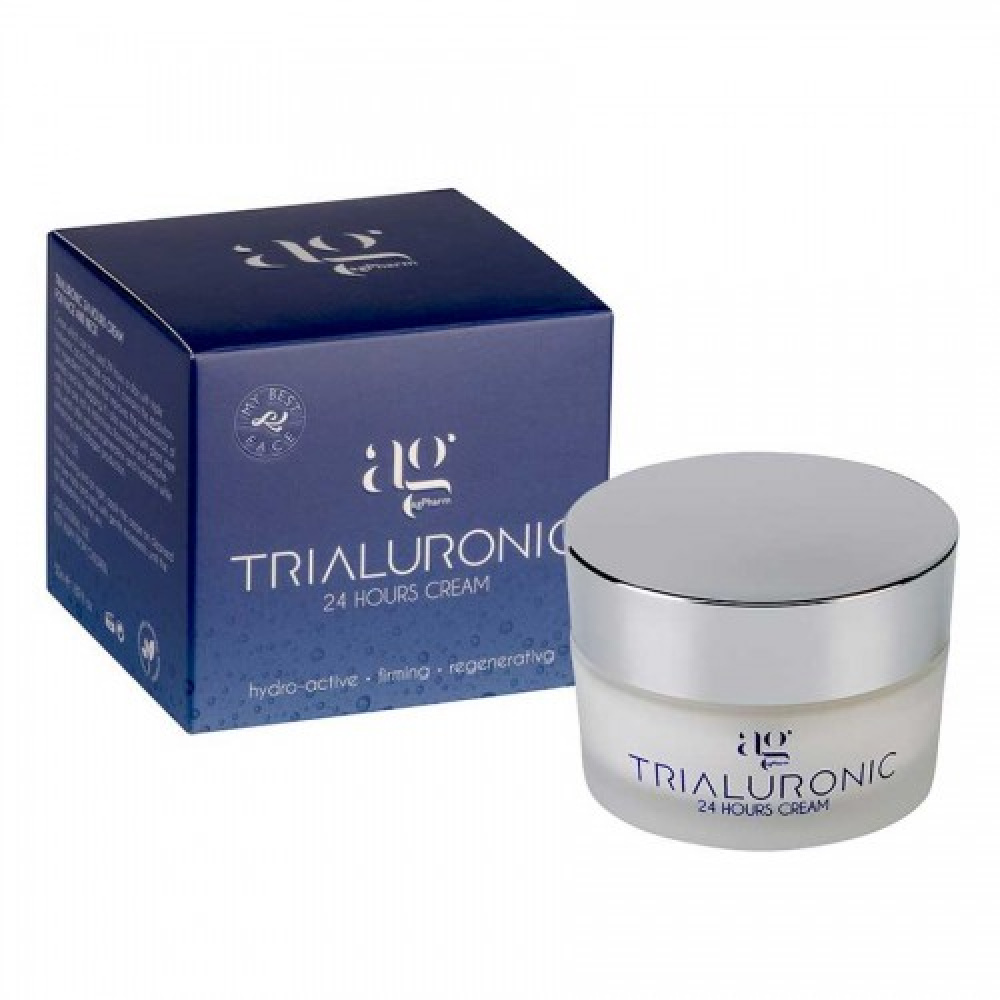 AG Pharm Trialuronic 24hours Cream 24ωρη Κρέμα για Πρόσωπο & Λαιμό με τριπλό υαλουρονικό, 50ml