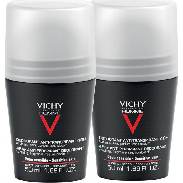 VICHY PROMO DUO DEO ROLL ON HOMME SENSIBLE 48h 2x50ml