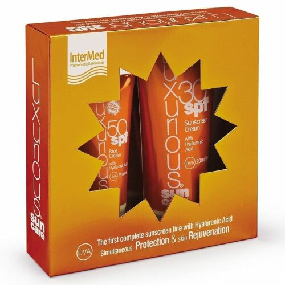 Intermed Luxurious Sun Care, Face Cream SPF50 75ml & Body Sunscreen Cream SPF50 200ml