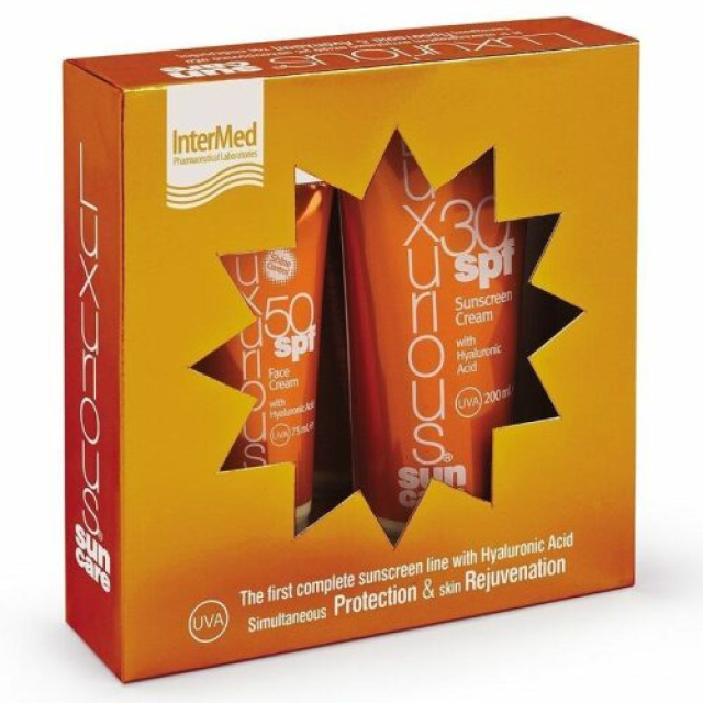 Intermed Luxurious Sun Care, Face Cream SPF50 75ml & Body Sunscreen Cream SPF50 200ml