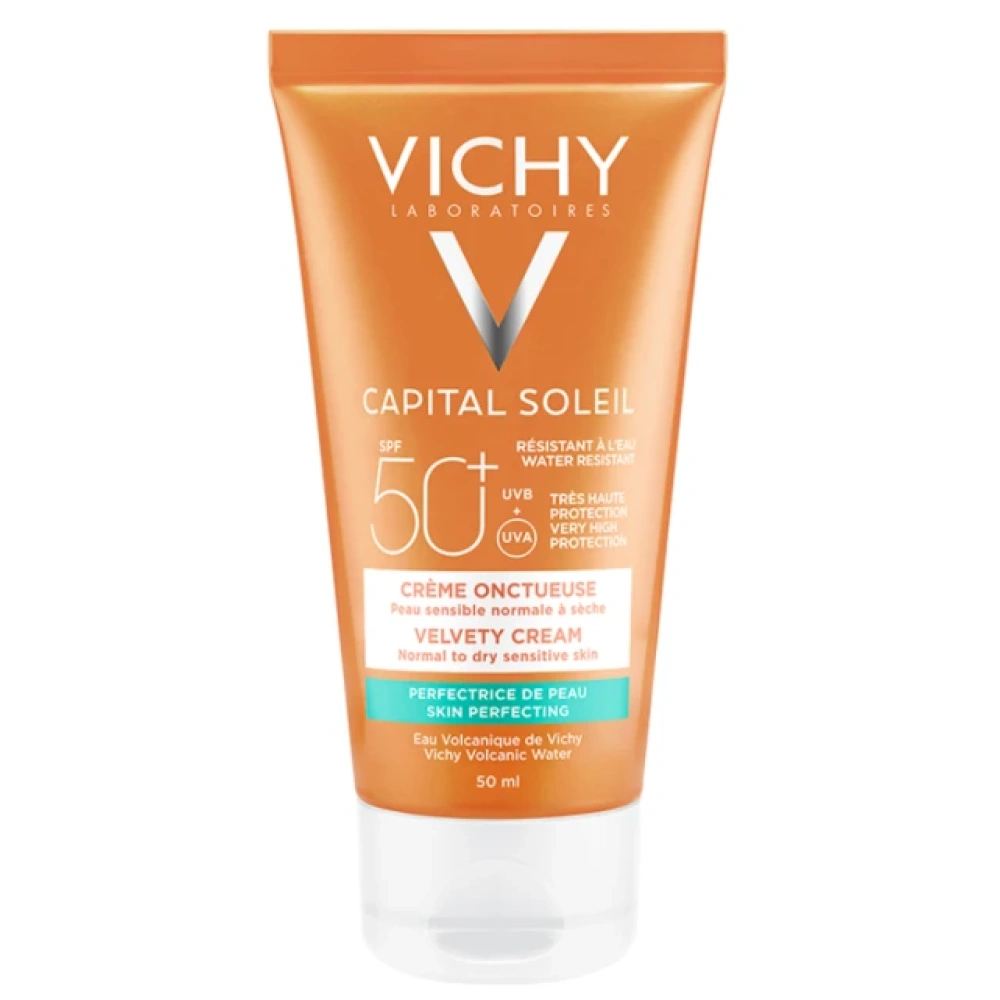 VICHY Capital Soleil Αντηλιακή Κρέμα Προσώπου SPF50+ Με Βελούδινη Υφή, 50ml