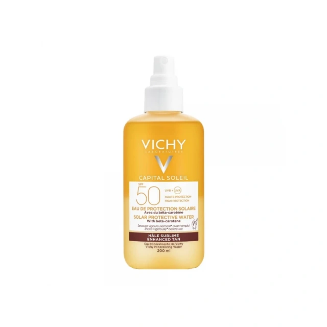 Vichy Capital Soleil Αντηλιακό Νερό Water Spray SPF50 - Για Λαμπερό Μαύρισμα 200ml