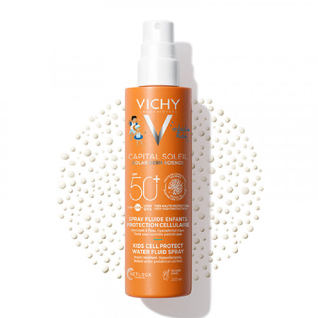 Vichy Capital Soleil Cell Protect Water Fluid Spray SPF50+ Αντηλιακό Spray για Πρόσωπο & Σώμα, 200ml