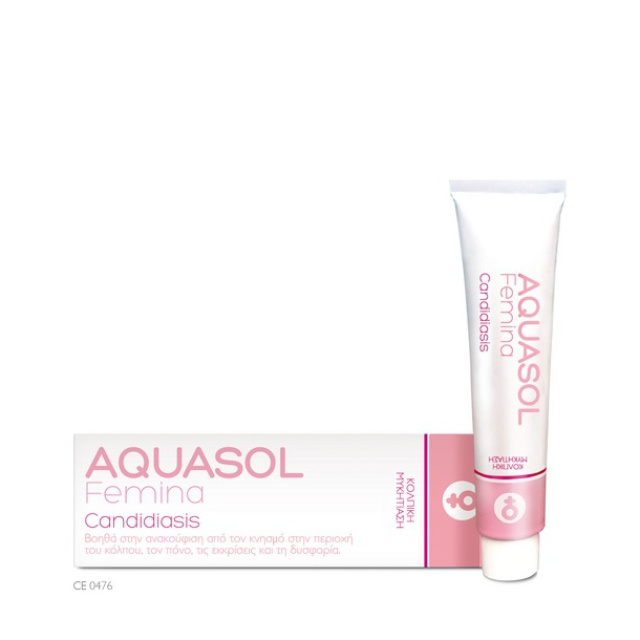Aquasol Femina Candidiasis Cream 30ml - Ανακούφιση Από Τον Κνησμό Στον Κόλπο