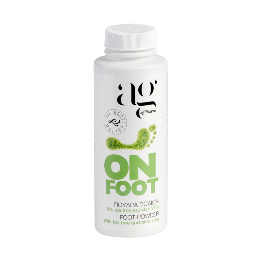 AgPharm On Foot Powder Πούδρα Ποδιών με Tea tree & Aloe Vera, 100ml