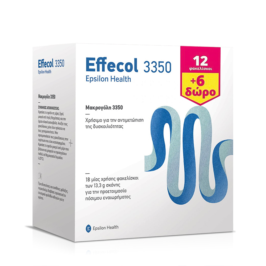 Epsilon Health Effecol 3350 12 φακελίσκοι & 6 Δώρο x 13.3gr 18 φακελίσκοι Epsilon Health Effecol 3350 12 φακελίσκοι & 6 Δώρο x 13.3gr 18 φακελίσκοι