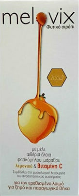 Melovix Φυτικό Σιρόπι για Ερεθισμένο Λαιμό και Βήχα με Λεμόνι και Φράουλα 200ml