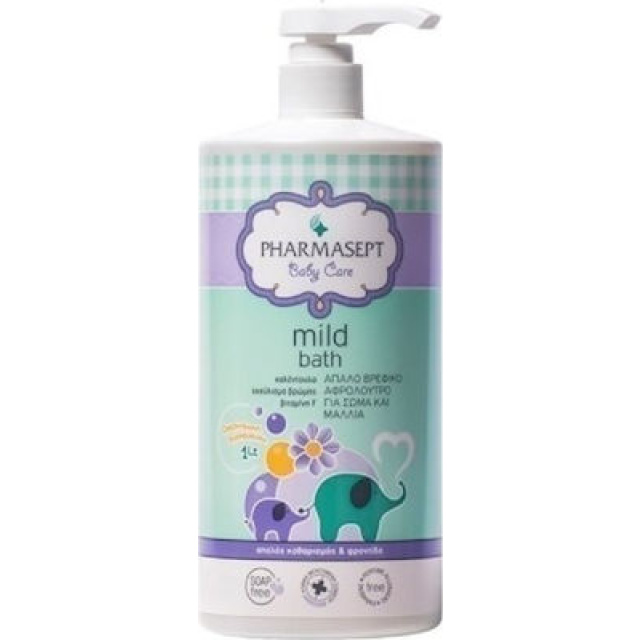 Pharmasept Tol Velvet Baby Mild Bath Βρεφικό Αφρόλουτρο για Σώµα & Μαλλιά, 1lt