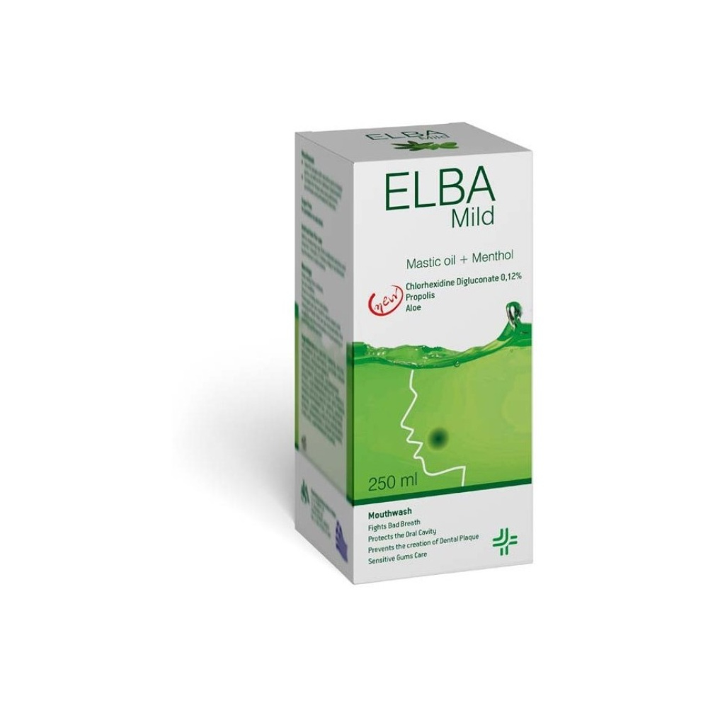 SJA Pharma Elba Mild Στοματικό Διάλυμα Με Μαστίχα & Μενθόλη, 250ml