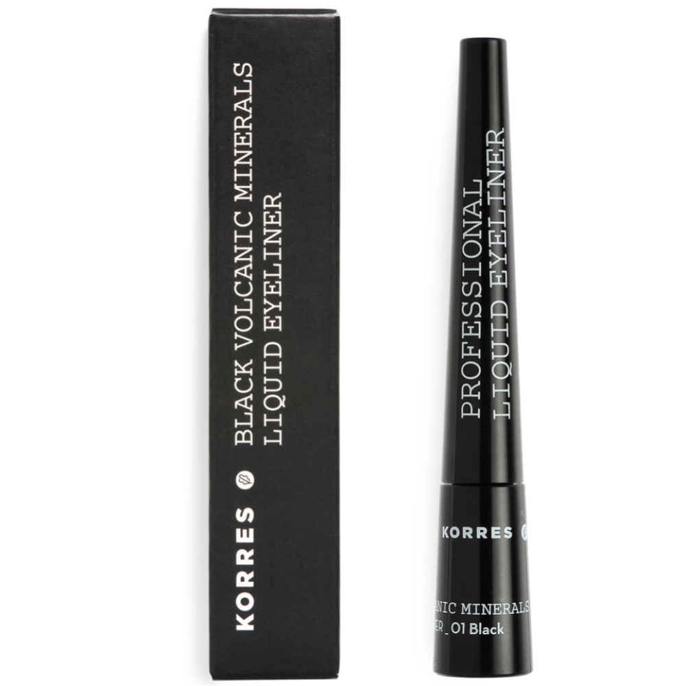 KORRES LIQUID EYELINER BLACK VOLCANIC MINERALS
